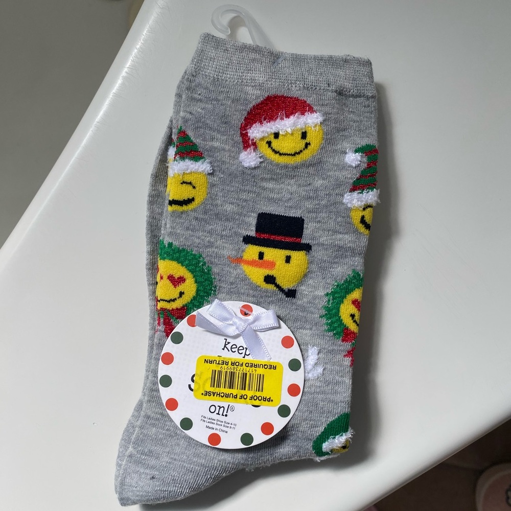 Emoji Christmas socks